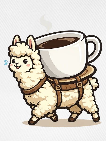 Kaffee Llama Trage-Design