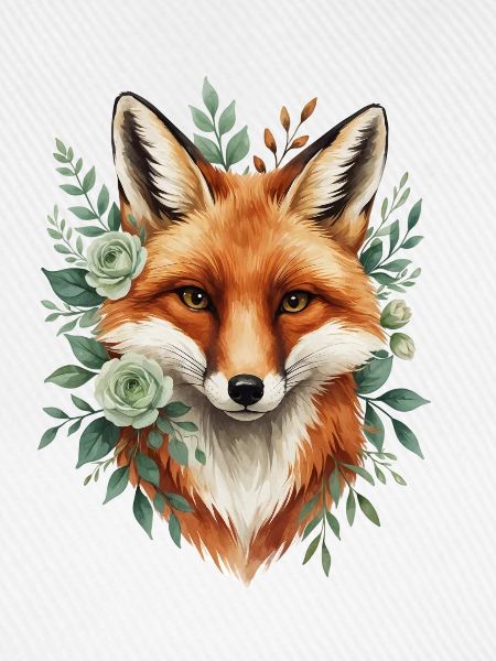 Fuchs im Blütenkranz