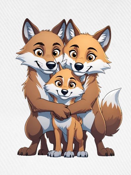 Wolfsfamilie Trio