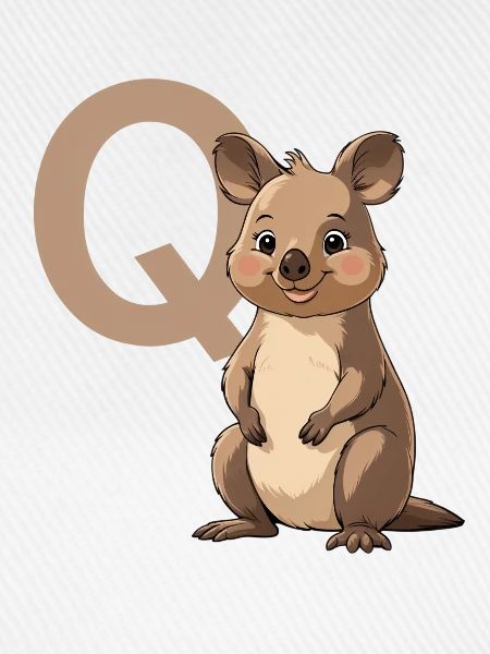 Koala mit Q Mascot-Design