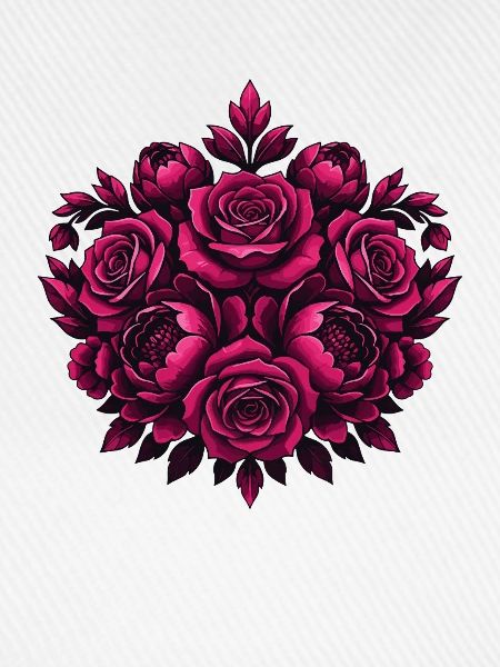 Pinkes Blütenmandala