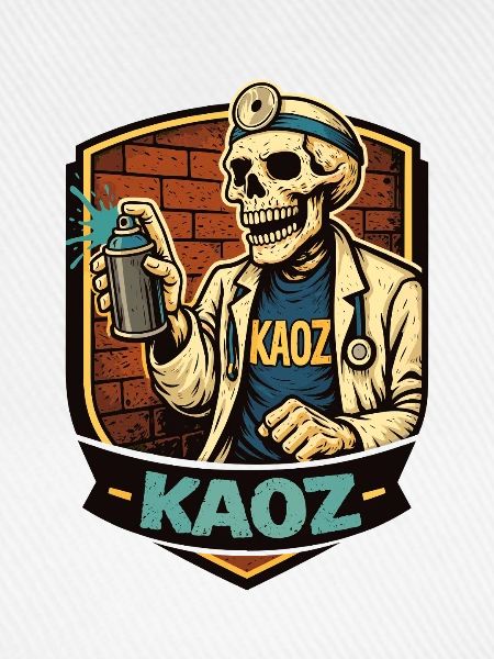 Skelett-Medic-Graffiti-Schild