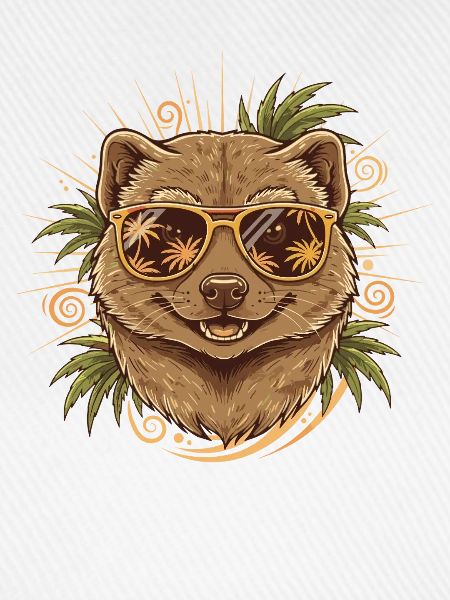 Sommer-Wombat mit Tropenbrille