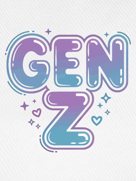 Gen Z Gradient Schrift Design