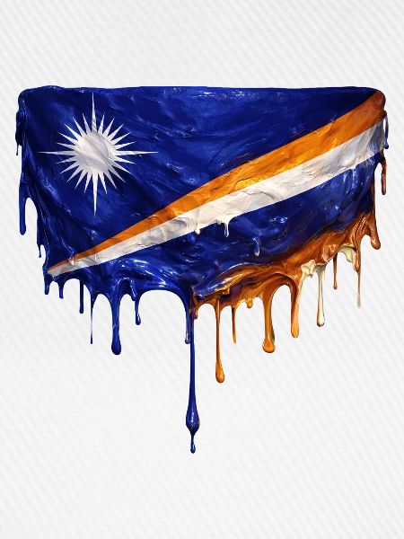 Marshallinseln tropfende Flagge