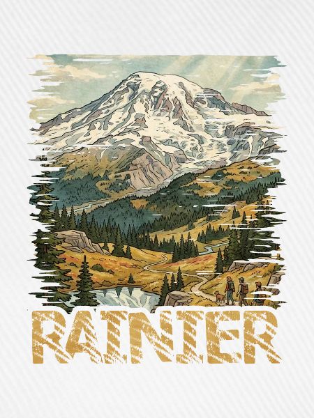 Alpine Rainier Wanderer Berglandschaft