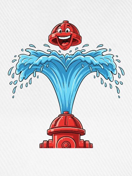 Herzsprudel aus Hydrant