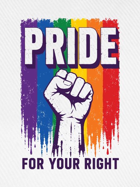 Pride Regenbogen Rechte Statement Shirt