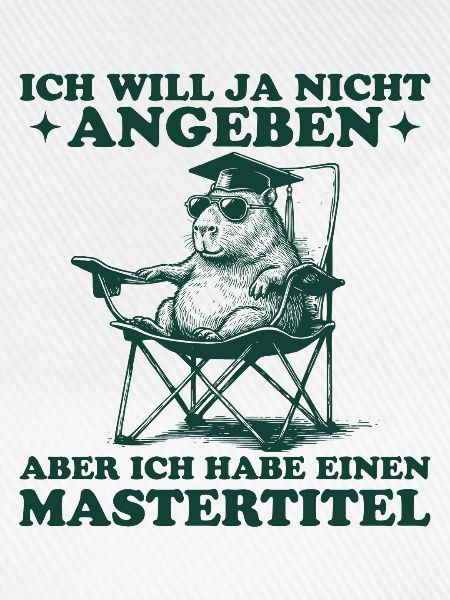 Mastertitel Capybara mit Master Abschluss