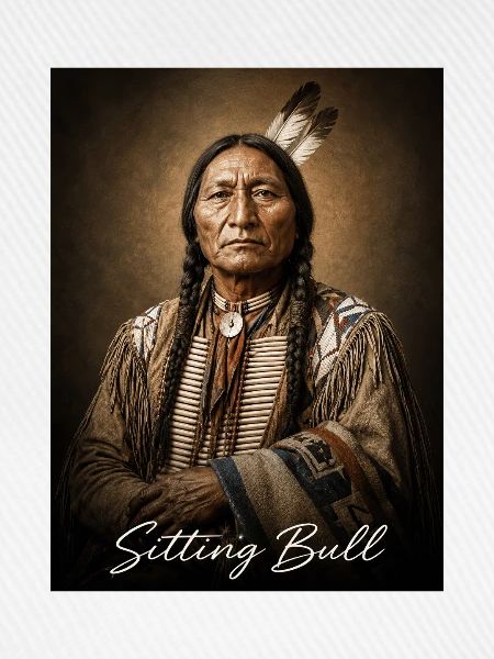Porträt von Sitzender Bulle