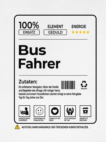 Busfahrer – 100 % Erfahrung & Geduld