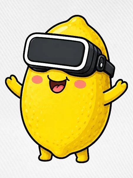 Zitrone Süß Cartoon Gamer Comic