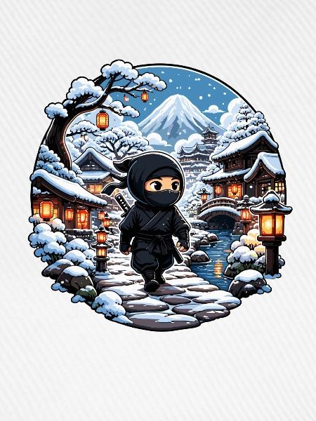 Ninja im Schneedorf