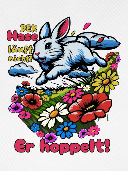 Der Hase läuft nicht. Er hoppelt!