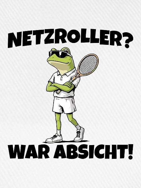 Tennisspieler Frosch Netzroller war Absicht