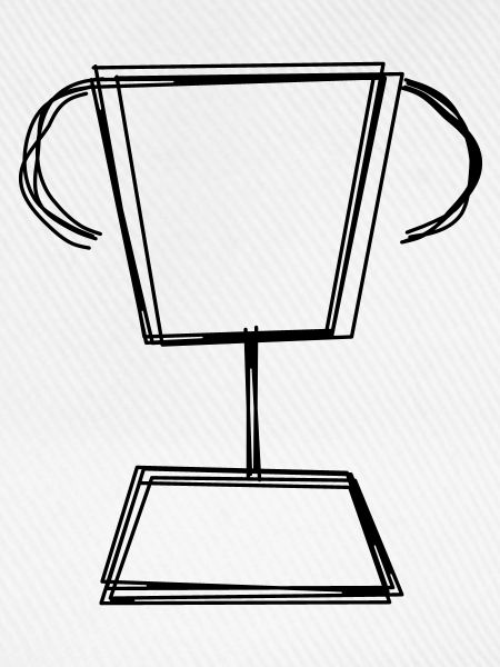 Pokal handgezeichnet
