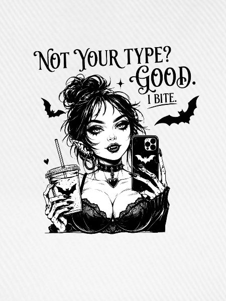 Gothic Vamp Selfie Druck