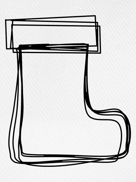 Nikolausstiefel handgezeichnet