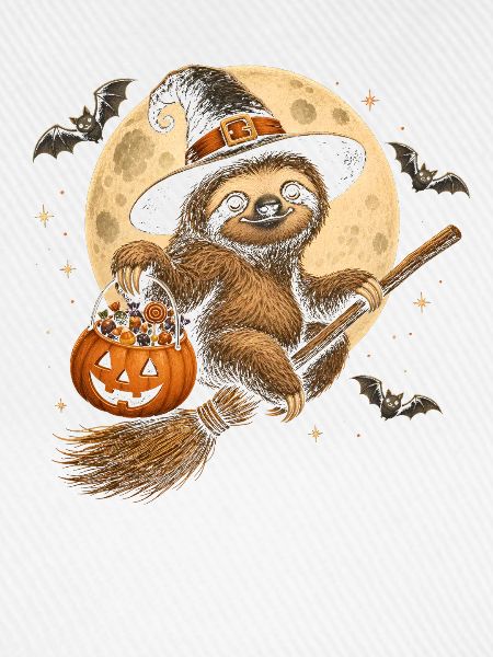 Faultier Hexe Halloween Faultier