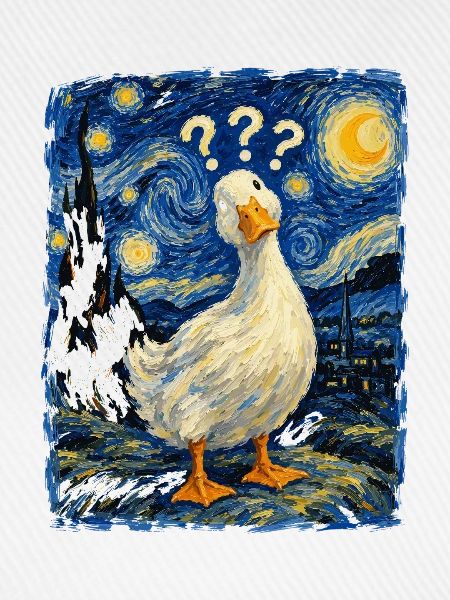 Gänse Sternennacht-Impression