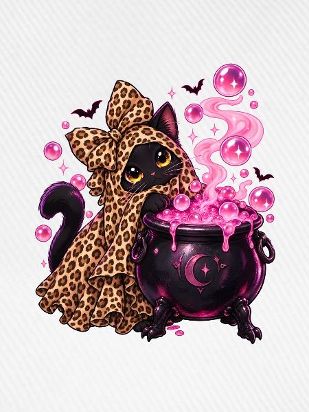 Leopardhexenkatze Pinkkessel