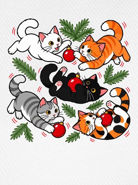 Weihnachtskatzen-Chaos