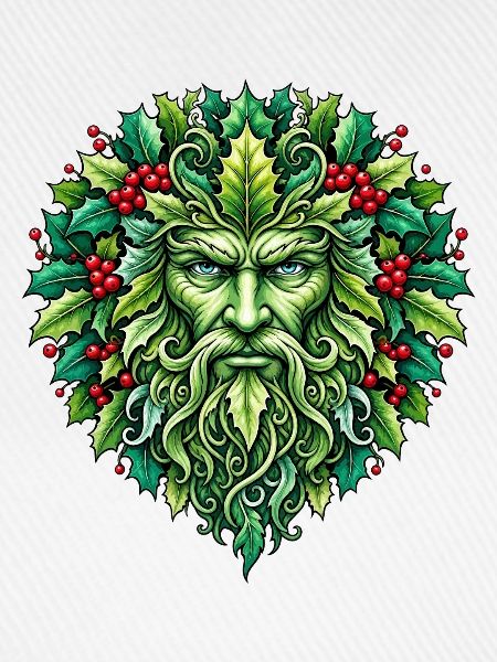 Weihnachts-Wintersonnenwende Weihnachtsgrüner Mann