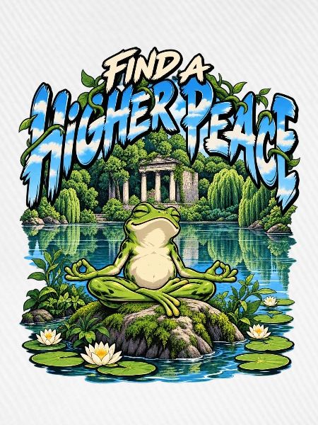 Find a Higher Peace – Meditativer Frosch