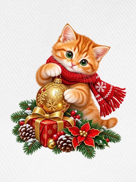 Katze Winterkuss