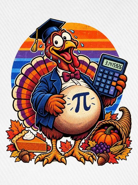 Thanksgiving-Truthahn Mathe-Lehrer mit Pi