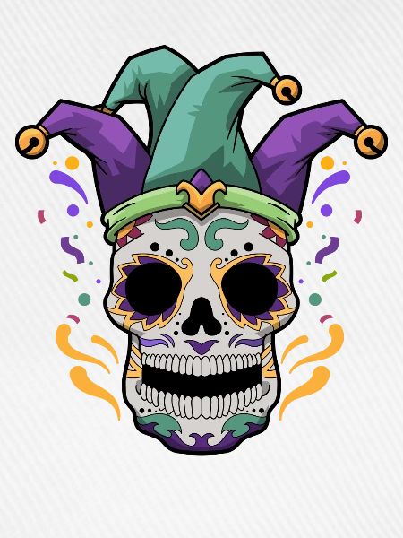 Mardi Gras Totenkopf