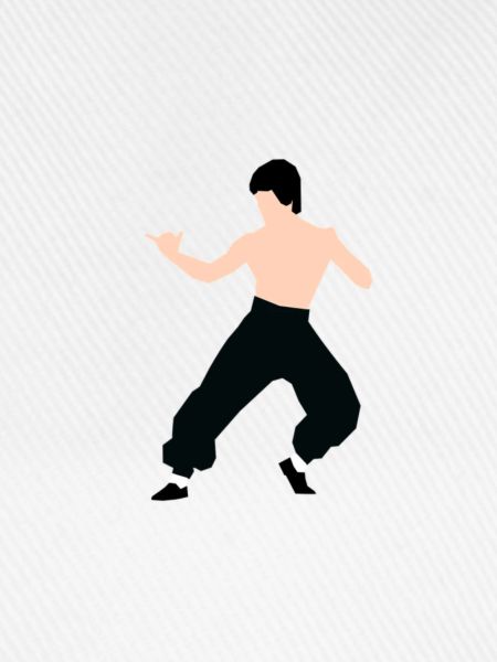 Bruce lee Kampf Pose