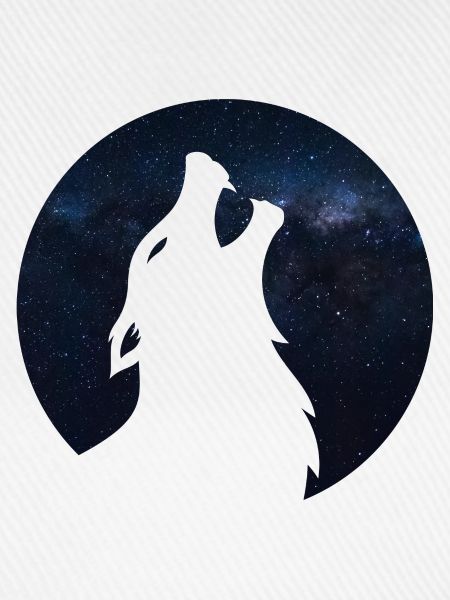 Wolf silhouette Galaxy