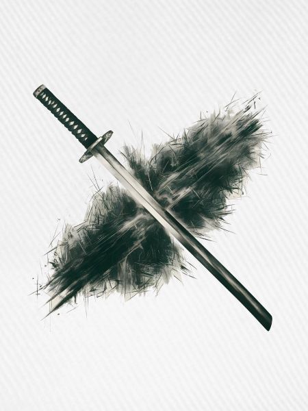 Kohlezeichnung von Katana