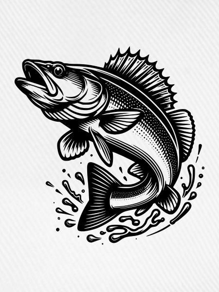 Großer springender Zander Fisch