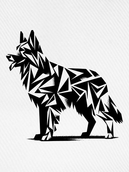 Schäferhund Geometrische Formen