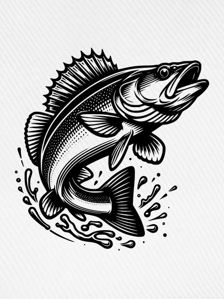 Springender Zander Fisch