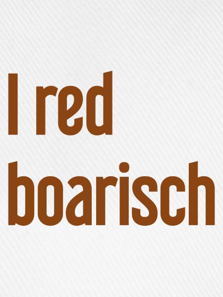 I red boarisch