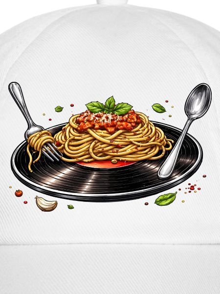 Spaghetti auf Vinyl-Schallplatte