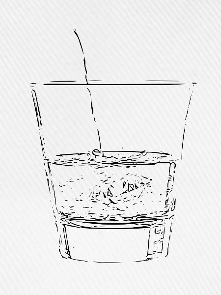 Wasserglas dunkel