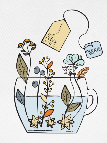 Hygge Teetasse mit Blumen