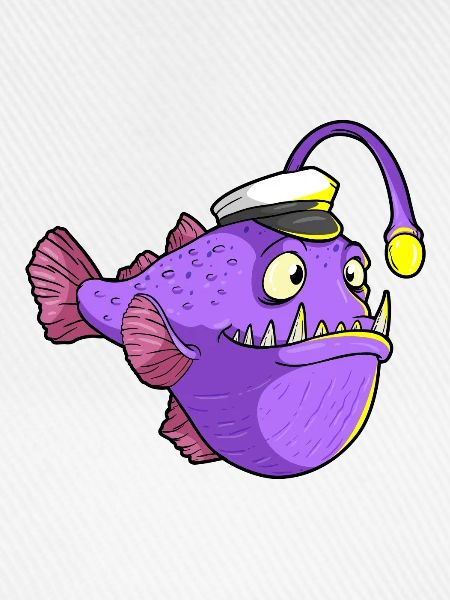 Fisch mit Taschenlampe