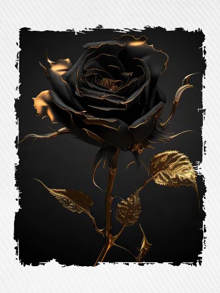 Schwarz Gold Rose