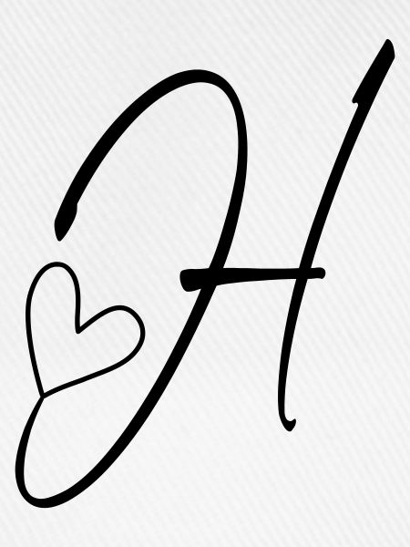 Buchstabe H Buchstabe-H Kalligrafie
