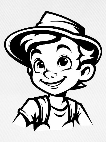 der Cartoon Junge