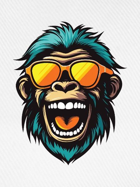 Affe Kopf Lustig Party