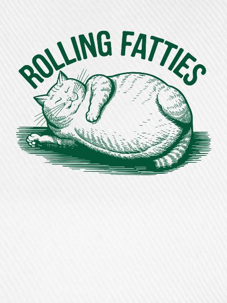 Rolling Fatties Katze Humor