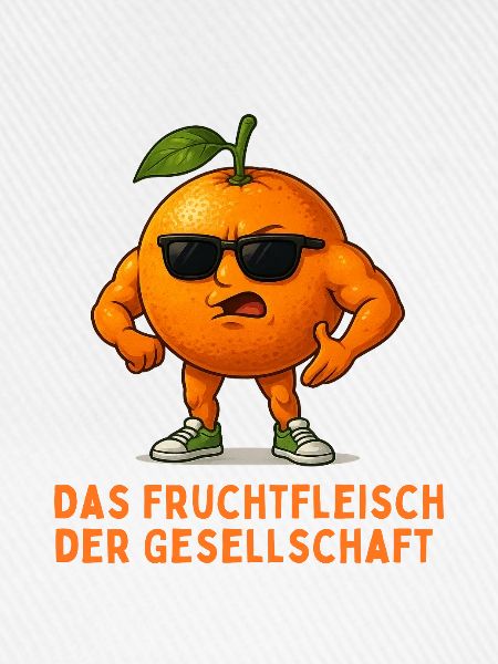 Orangene Pose: Fruchtfleisch der Gesellschaft