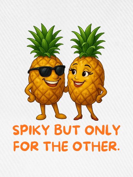 Ananas-Paar Spruch Design