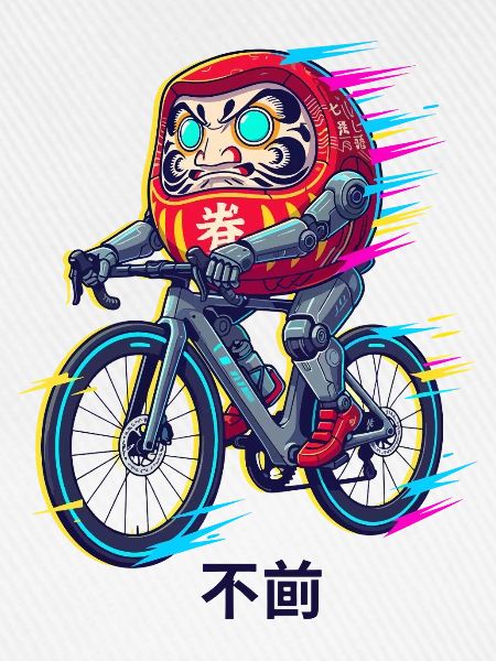 Daruma Radfahrer-Neonsprint